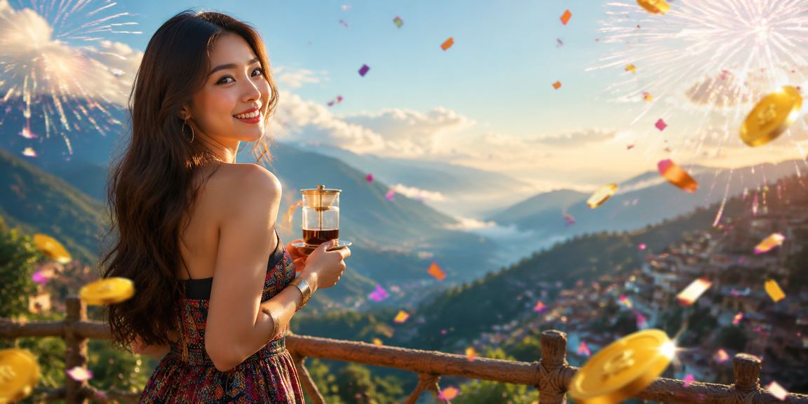 Người chơi thưởng thức cà phê và đặt cược casino tại Sapa